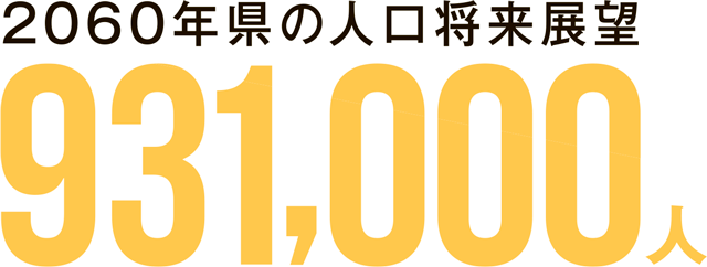 2060年県の人口将来展望931,000人